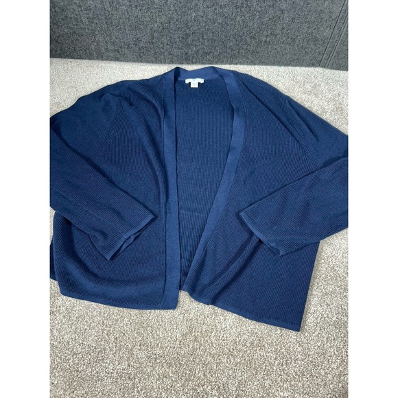 J. Jill Jackets & Blazers - J Jill Cotton Blue Open Cardigan Super Soft Sz Medium Lightweight Length Is 20in